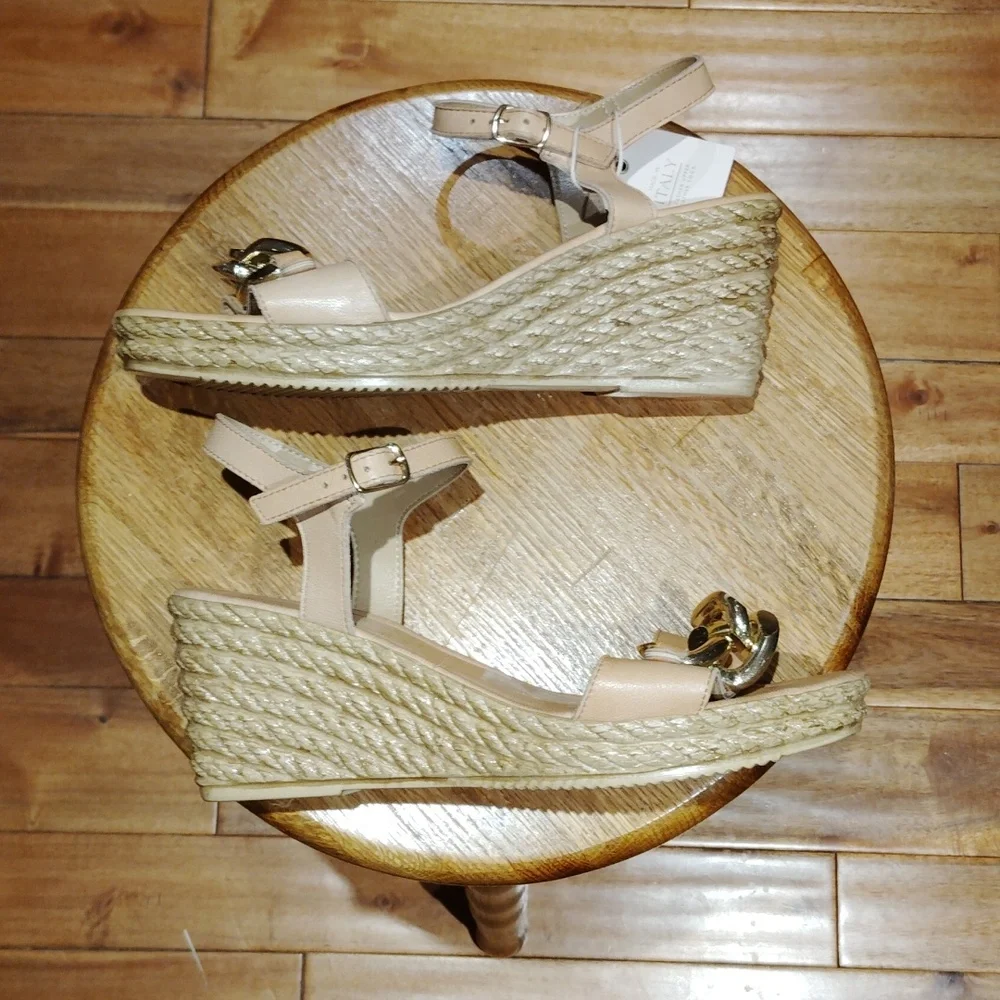 Mariella Italian Leather Wedge Sandals